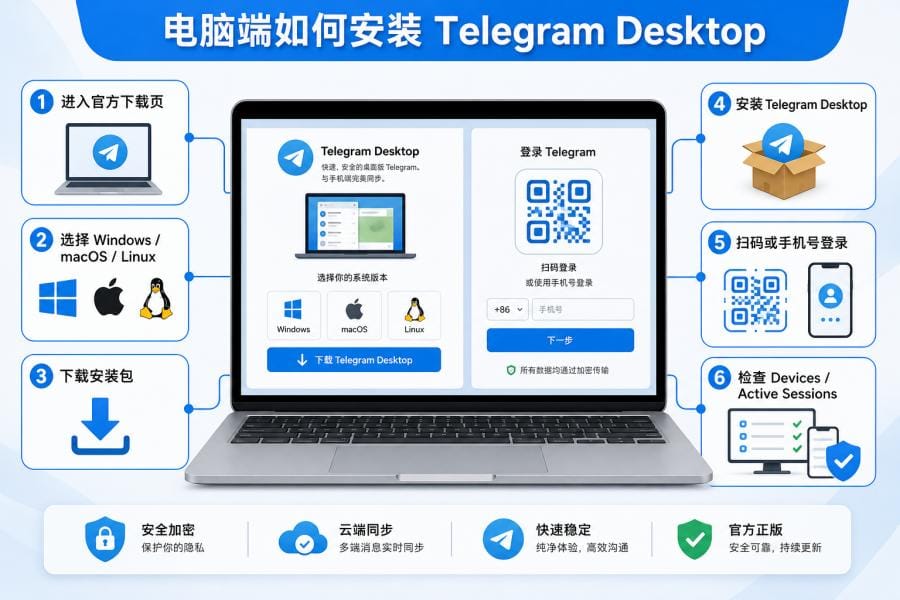 Telegram 官网安全和隐私设置