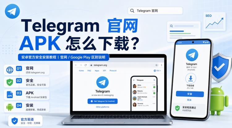 Telegram 安卓 APK 怎么从官网下载?Telegram 官网安全安装教程