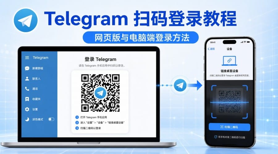 Telegram 扫码登录怎么用？官网网页版与电脑端登录教程