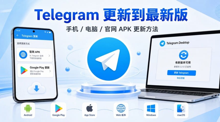 Telegram 怎么更新到最新版？手机、电脑与官网 APK 更新方法