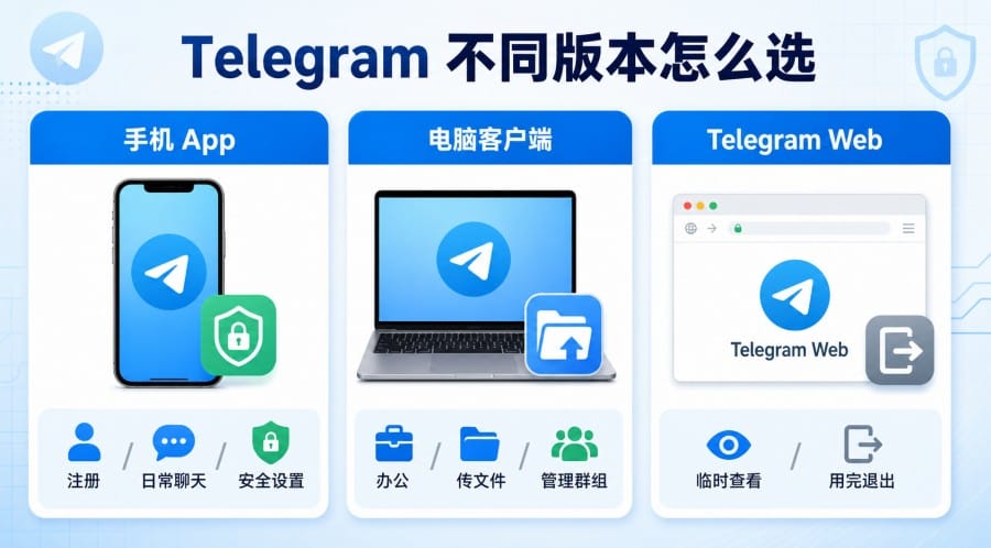 Telegram 官网怎么下载更安全？手机、电脑和网页版选择指南 image 2