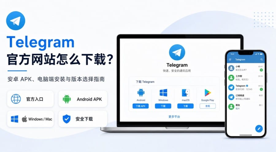 Telegram 官方网站怎么下载？安卓 APK 与电脑端安装选择指南