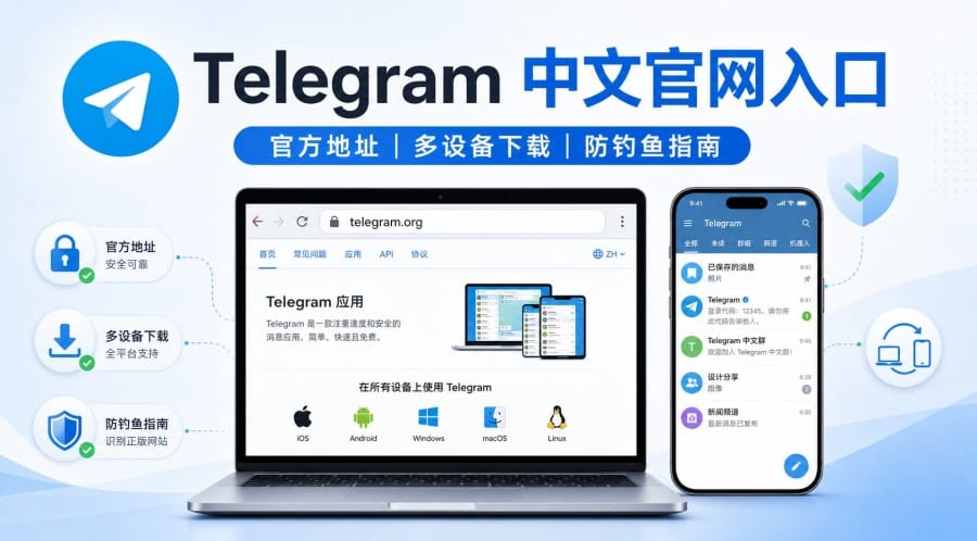 Telegram 中文官网入口在哪?官方地址、各设备下载与防钓鱼教程