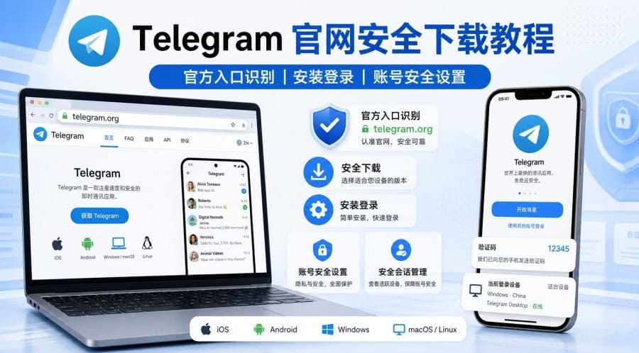 Telegram 官网怎么安全下载?官方入口、安装与登录教程