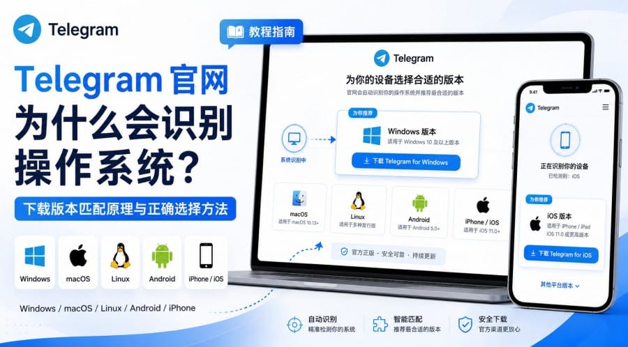 Telegram 官网为什么会自动识别系统?下载版本匹配原理与正确选择方法