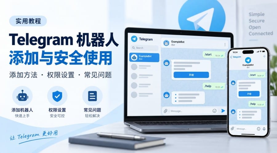 Telegram 官网机器人是什么?怎么添加、设置权限与安全使用