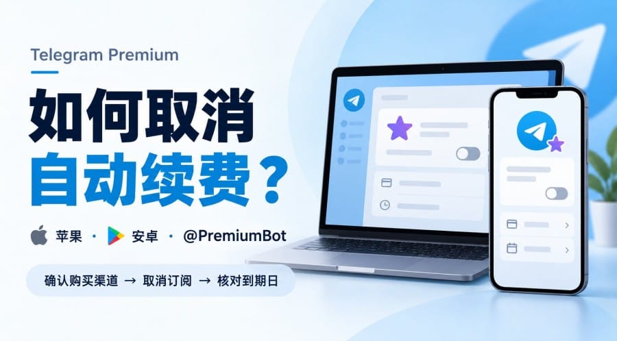 Telegram Premium 怎么取消自动续费?苹果、安卓与机器人操作指南
