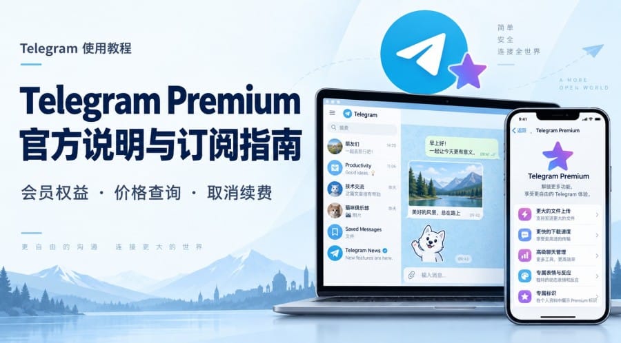 Telegram Premium 官方说明在哪里?会员权益、价格与取消订阅指南